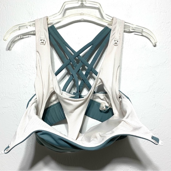 Sexy Mama Maternity Strap Back Ultra-Support Sports Bra Blue & White sz 34-36 - Picture 10 of 10